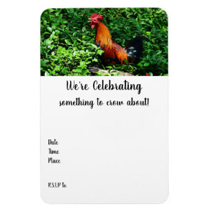 Rooster Crowing Magnet