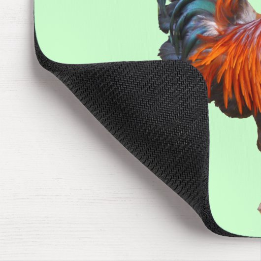 Rooster Crowing Mousepad (Ecke)