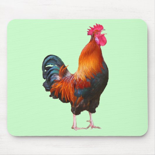 Rooster Crowing Mousepad (Vorne)