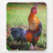 Rooster Crowing Nature Mousepad (Vorne)