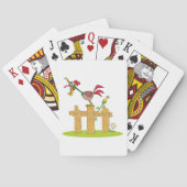 Rooster Crowing Playing Cards Spielkarten (Rückseite)