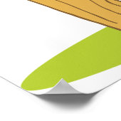 Rooster Crowing Poster (Ecke)