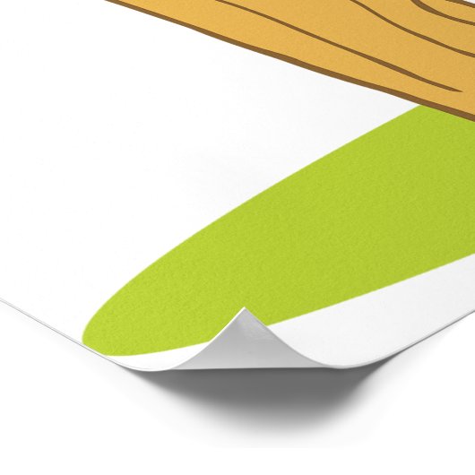 Rooster Crowing Poster (Ecke)