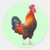 Rooster Crowing Stickers (Vorderseite)