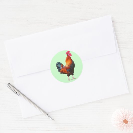 Rooster Crowing Stickers (Umschlag)