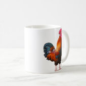 Rooster Crowing-Tasse Kaffeetasse (VorderseiteRechts)