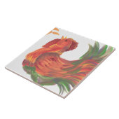 Rooster Crowing Tile Trivet Fliese (Seite)