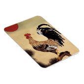 Rooster Crowing von Ito Jakuchu Magnet (Rechte Seite)
