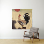 Rooster Crowing von Ito Jakuchu Wandteppich (Beispiel)