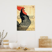 Rooster Crowing von Théophile Alexandre Steinlen Poster (Küche)