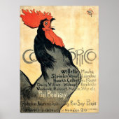 Rooster Crowing von Théophile Alexandre Steinlen Poster (Vorne)