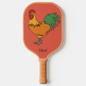 Rooster Custom Monogramm Pickleball Schläger (Vorderseite)