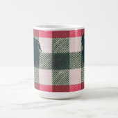 Rooster Customizable Gingham Farmhouse Kaffeetasse (Mittel)