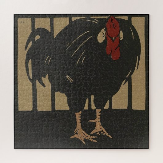 Rooster - Darstellung der quadratischen Tiere Puzzle (Horizontal)