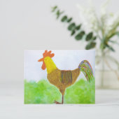 Rooster ~ DeColores Postkarte (Stehend Vorderseite)