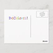 Rooster ~ DeColores Postkarte (Rückseite)