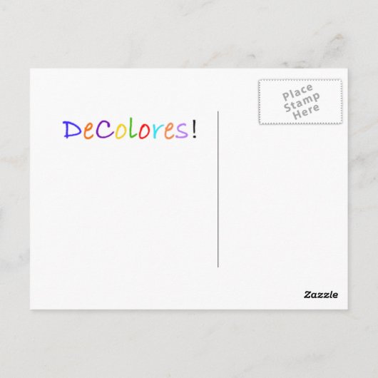 Rooster ~ DeColores Postkarte (Rückseite)