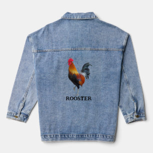 Rooster Design Denim Jacket Jeansjacke