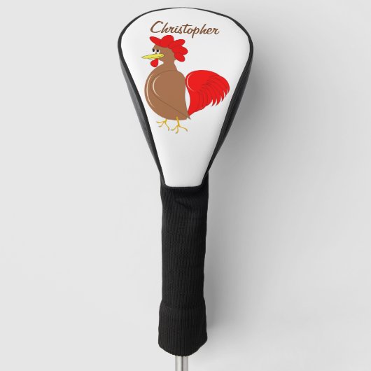 Rooster Design Golf Headcover (Vorderseite)