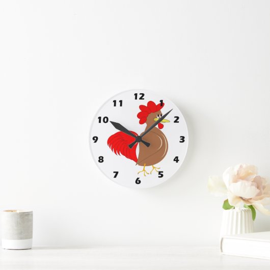 Rooster Design Runde Wanduhr (Zuhause)
