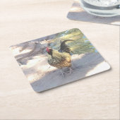 Rooster Drink Coasters Rechteckiger Pappuntersetzer (angewinkelt)