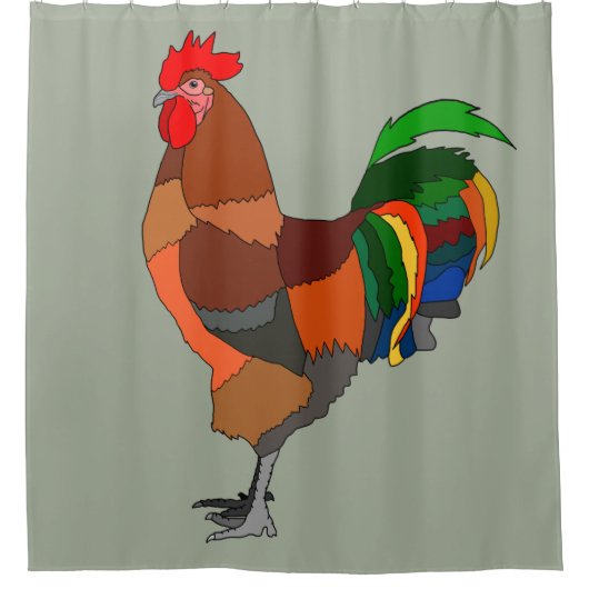 Rooster Duschvorhang (Vorderseite)
