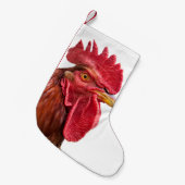 Rooster Face Kleiner Weihnachtsstrumpf (Vorderansicht (hängend))
