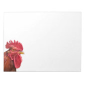Rooster Face Notizblock (Vorderseite)