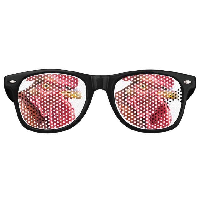 Rooster Face Partybrille (Vorderseite)