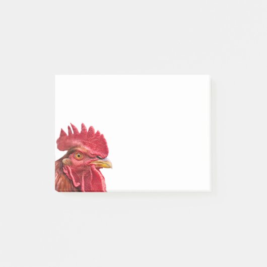 Rooster Face Post-it Klebezettel (Vorderseite)