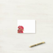 Rooster Face Post-it Klebezettel (Auf Schreibtisch)