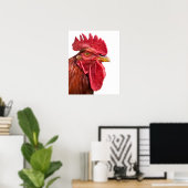 Rooster Face Poster (Heimbüro)