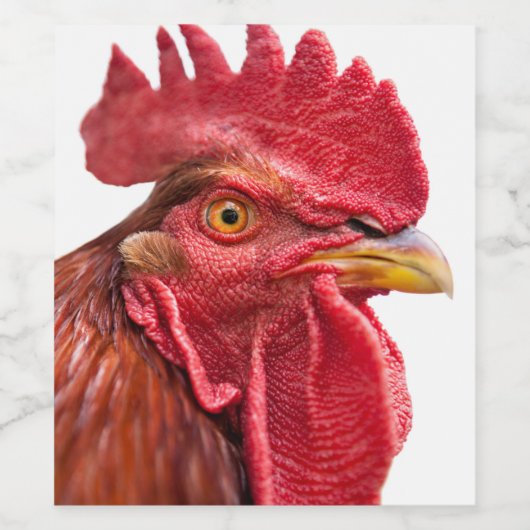 Rooster Face Weinetikett (Einzelnes Label)