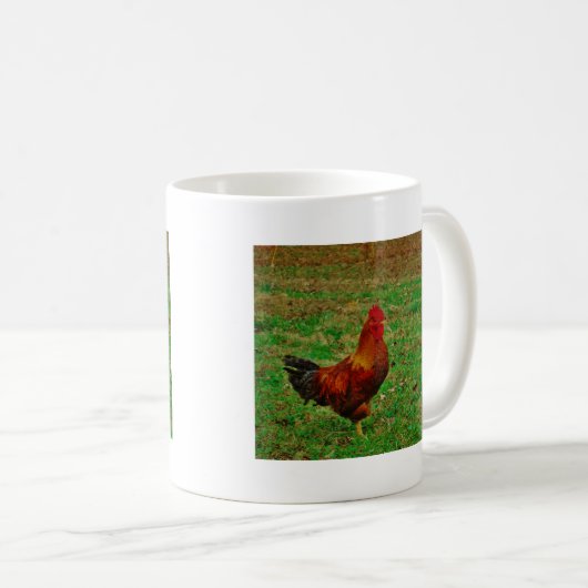 Rooster Facing right Kaffeetasse (VorderseiteRechts)