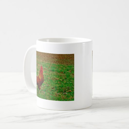 Rooster Facing right Kaffeetasse (Vorderseite Links)
