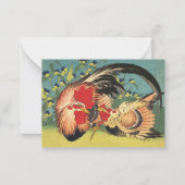 Rooster Family Fine Art Mitteilungskarte (Vorderseite)