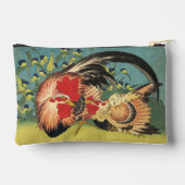 Rooster Family Fine Art Zubehörtasche (Rückseite)