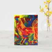 Rooster-Farbkarte Karte (Gelbe Blume)