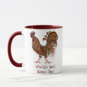 Rooster Farm Chicken World's Best Bonus Vater Tasse (Links)