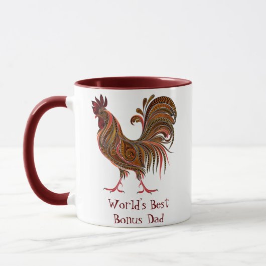 Rooster Farm Chicken World's Best Bonus Vater Tasse (Links)