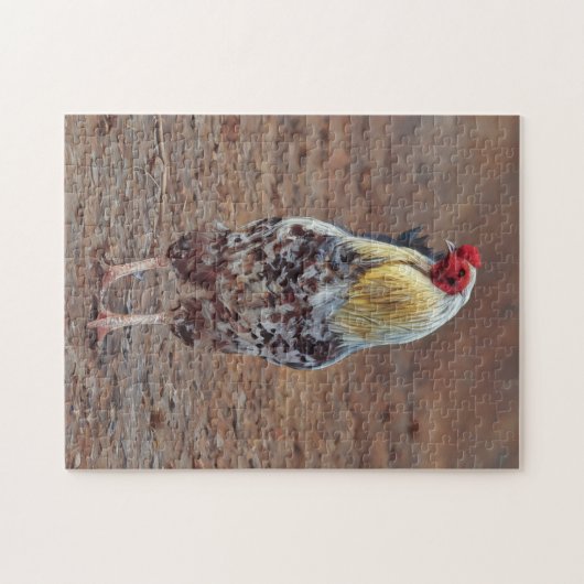 Rooster Farm Free Range Chicken Art Puzzle (Horizontal)