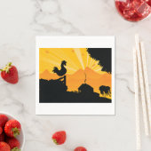 Rooster Farm Landschaftspapier Napkins Serviette (Beispiel)