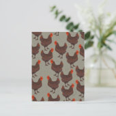 Rooster Farm Postkarte (Stehend Vorderseite)