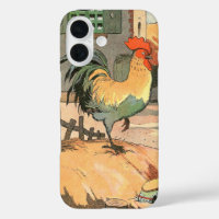 Rooster Farm Yard Illustriert