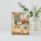 Rooster Farm Yard Postkarte (Stehend Vorderseite)