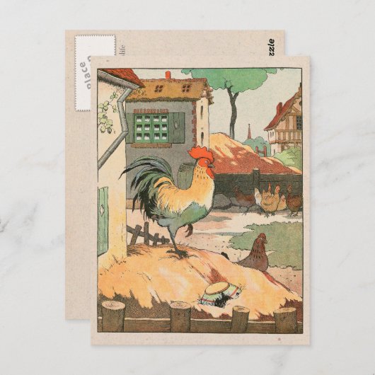 Rooster Farm Yard Postkarte (Vorne/Hinten)