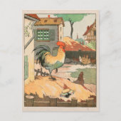 Rooster Farm Yard Postkarte (Vorderseite)