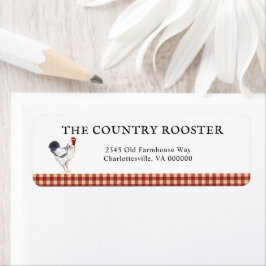 Rooster Farmhouse Country Return Addres