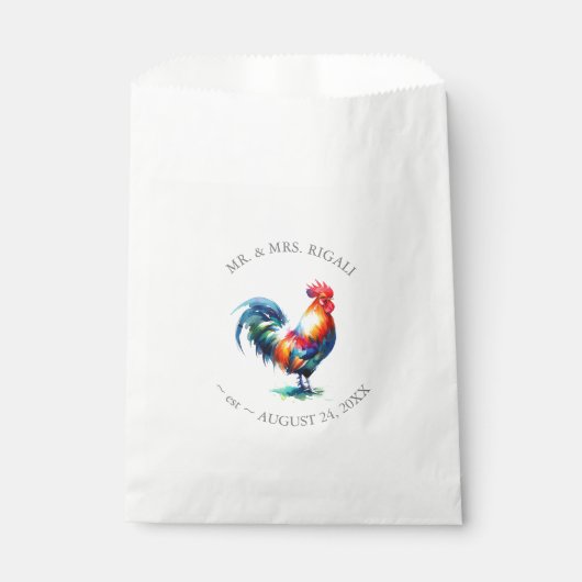 Rooster Favor Bags Geschenktütchen (Vorderseite)