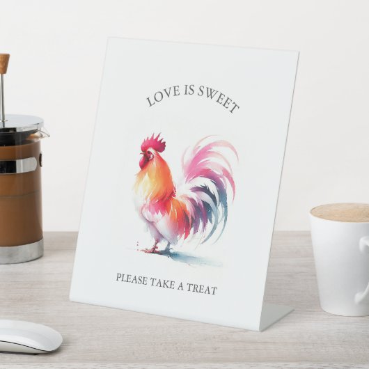 Rooster Favor Sign Sockelschild (In SItu)